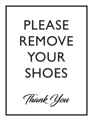 8.5"X11" Shoe Sign w/easle