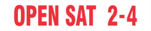 Open Sat 2-4